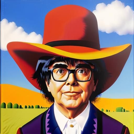 Surreal Portrait in the Style of René Magritte