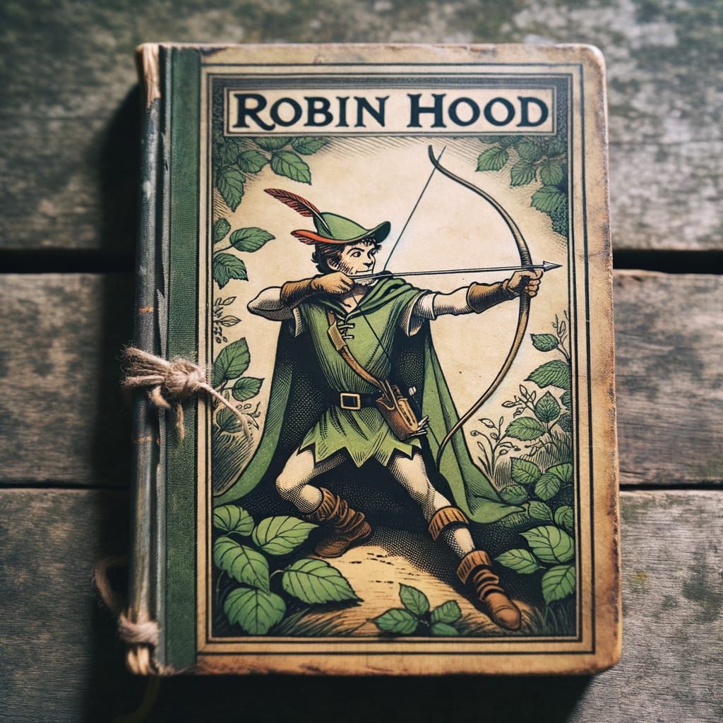 Robin Hood Illustrated in Vintage Cartoon Style