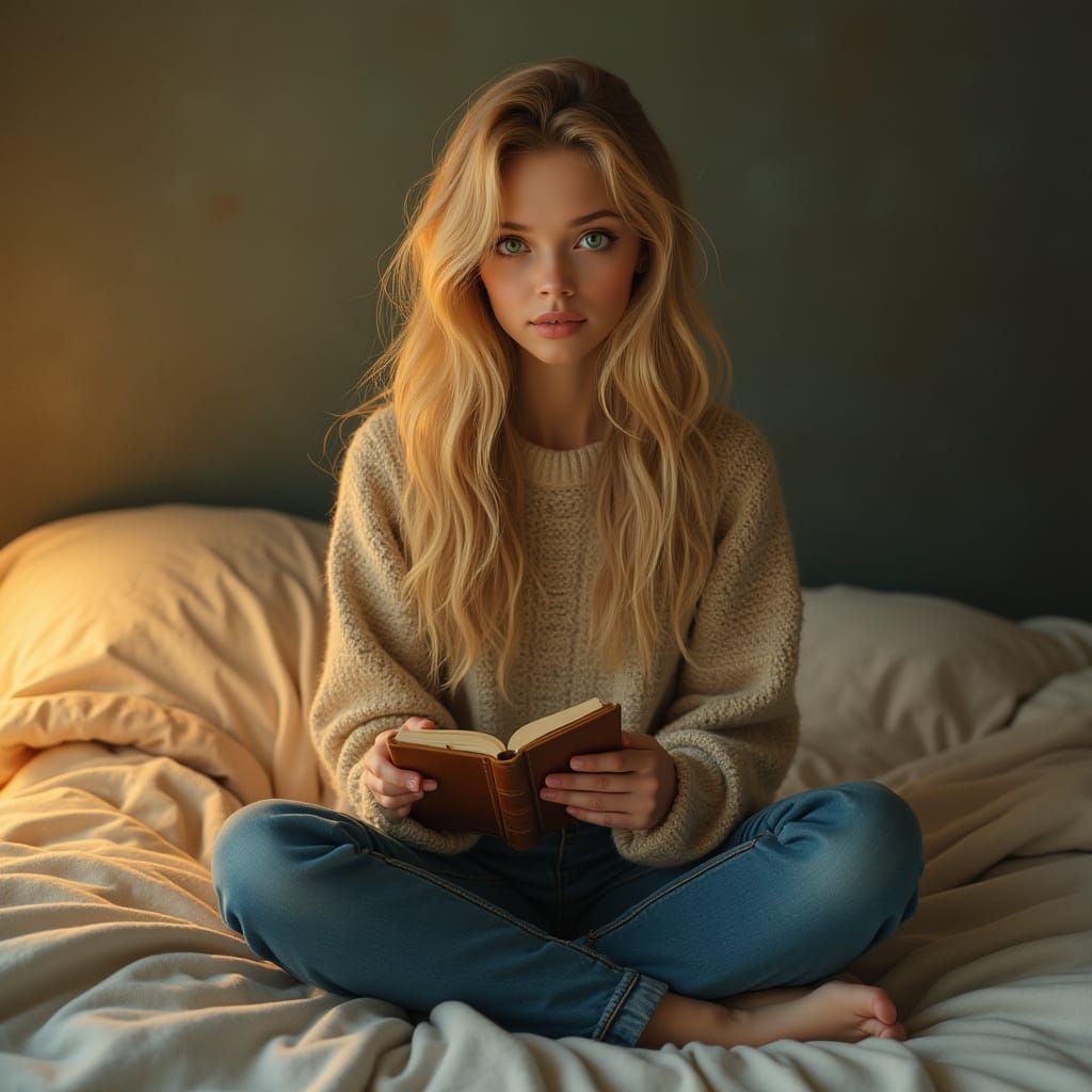 Molly with Emerald Eyes, Inspired by James Jean