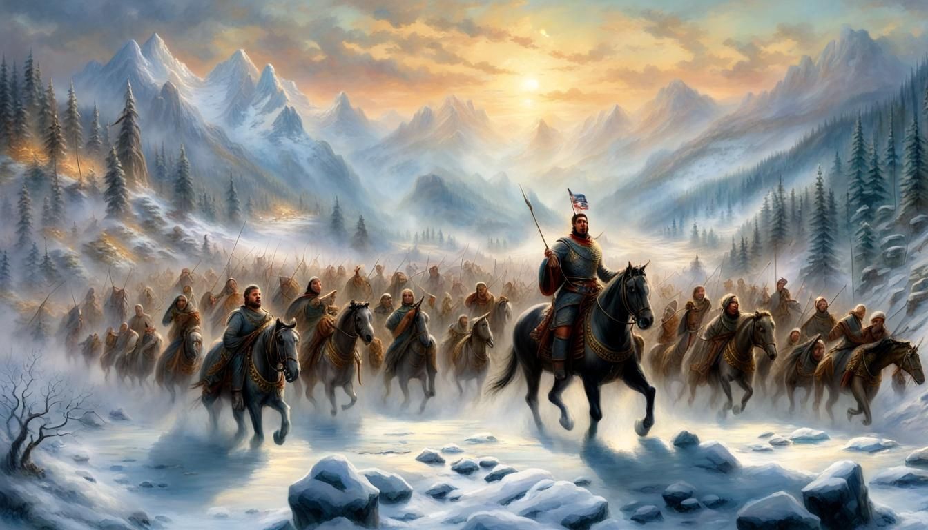 Hannibal Crosses the Alps with Cavalry