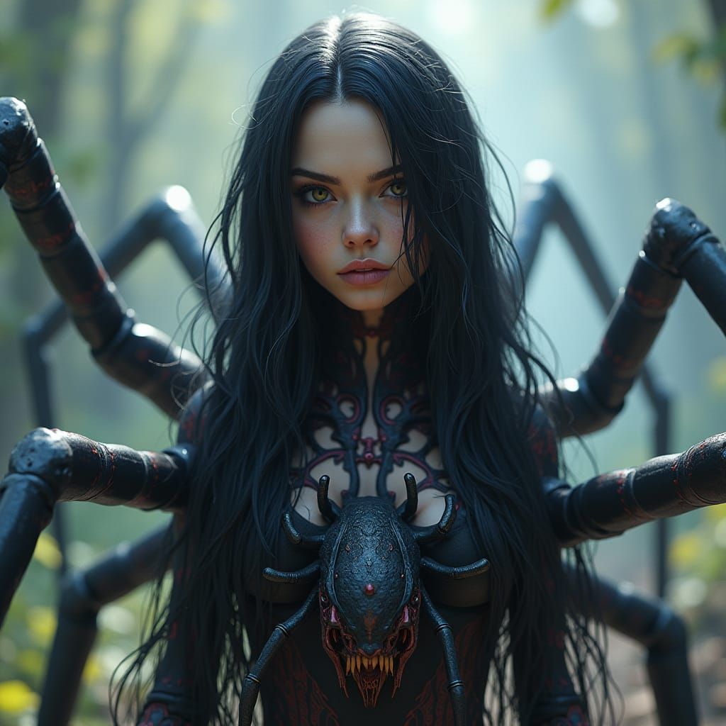 Spider-Girl Fantasy Concept Art in 8K