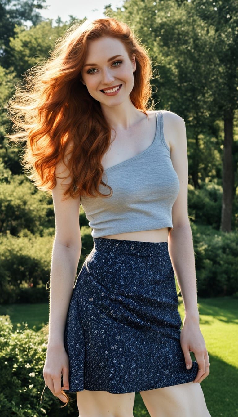 Sunlit Portrait of a Young Irish Woman