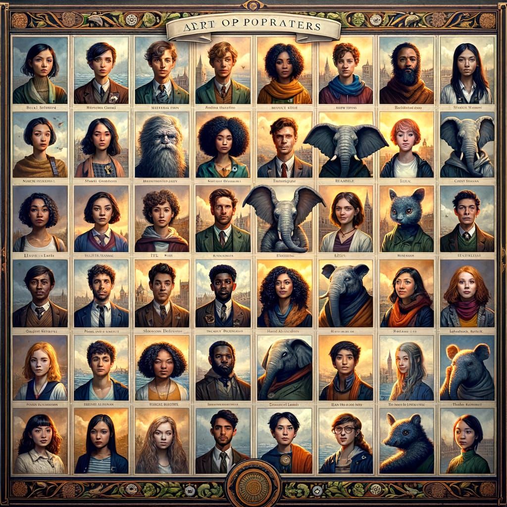 Diverse School Yearbook Page With Student Photos