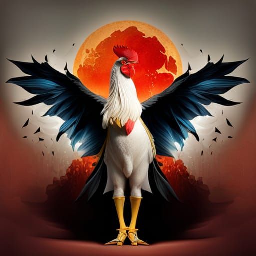 Rooster as Batman Portrait: Hyperrealistic Digital Art
