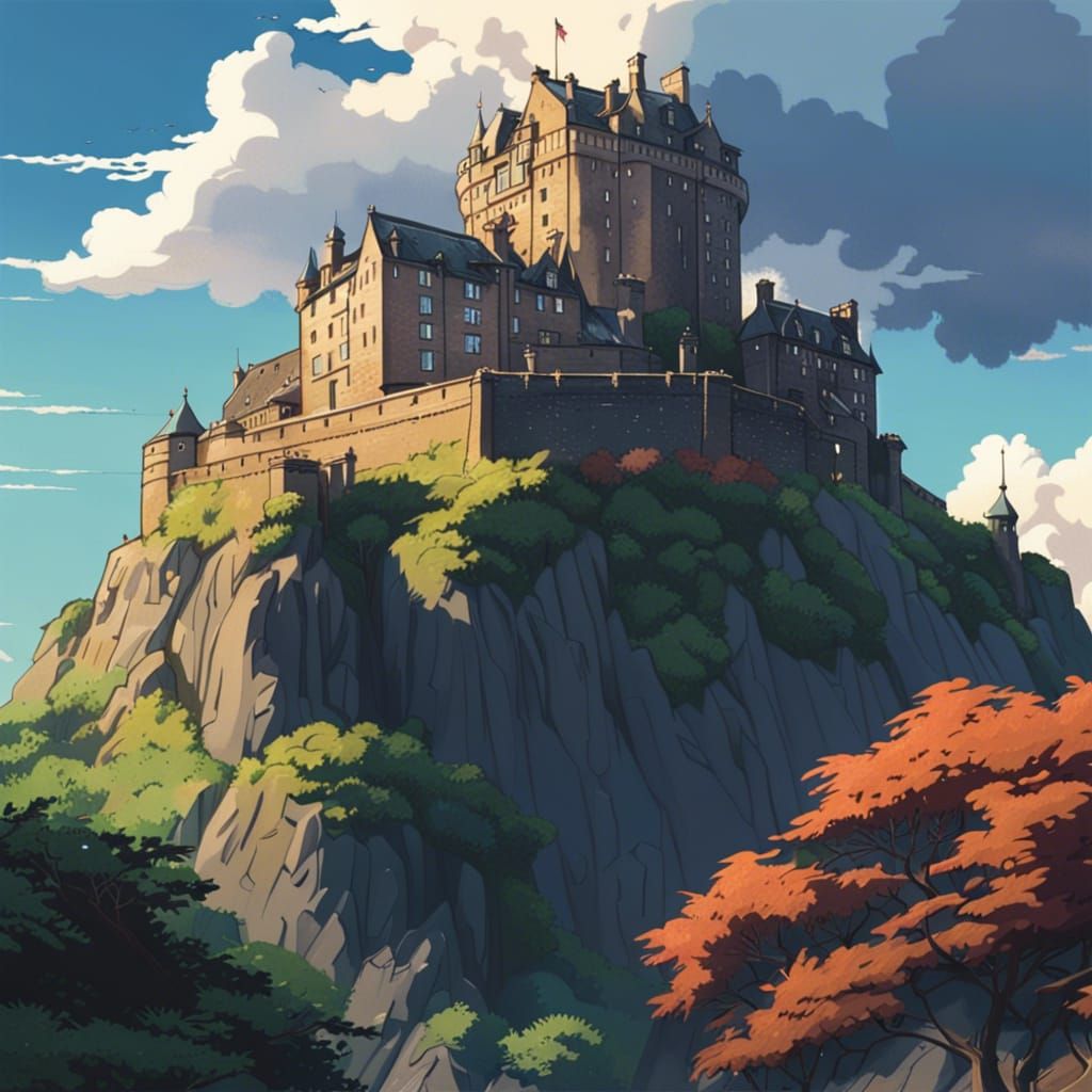 Edinburgh Castle: Studio Ghibli Anime Key Visual