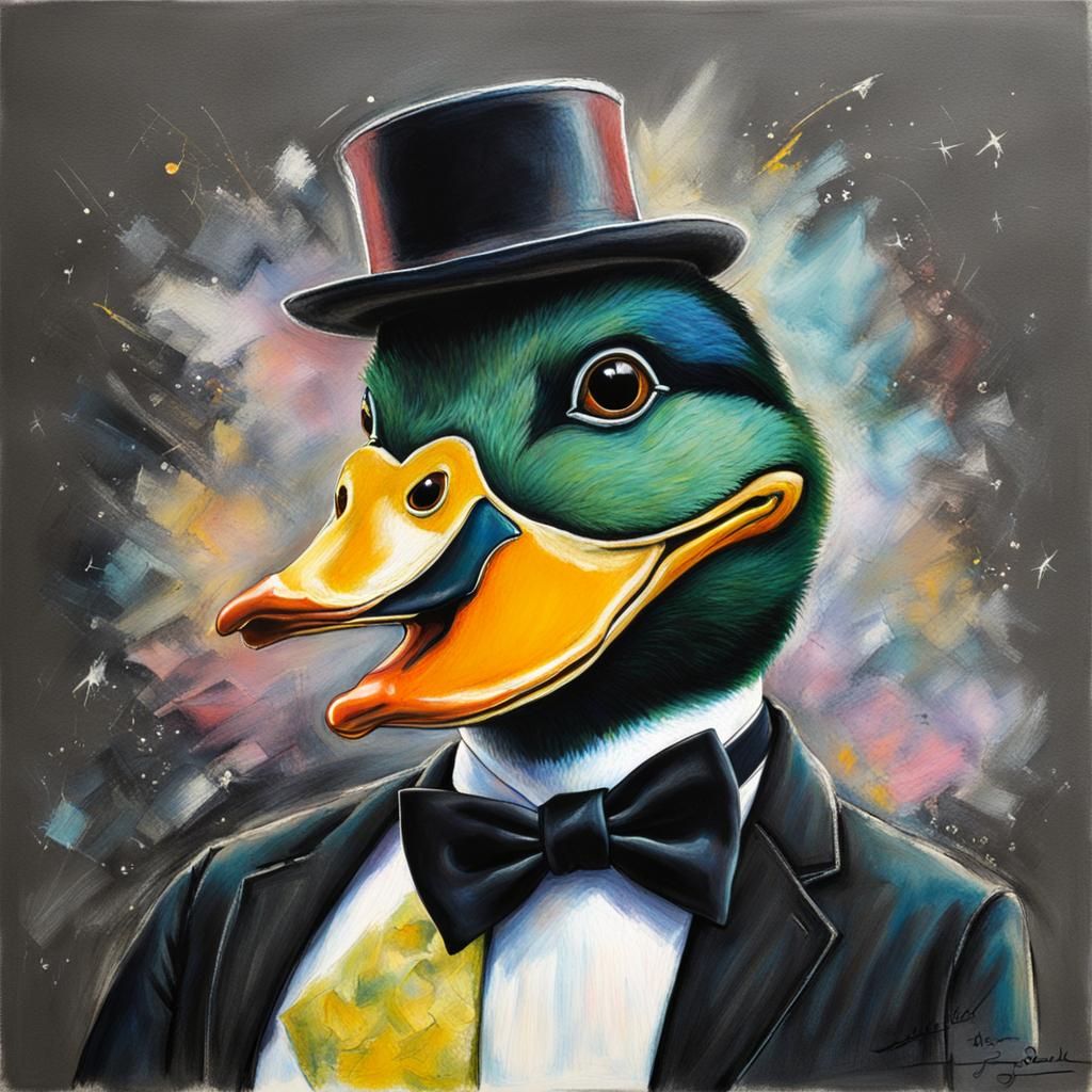 Duck in Tuxedo: A Jazz Fusion Portrait
