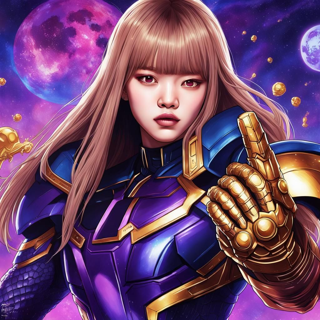 Lalisa Manoban as Thanos in Anime Style