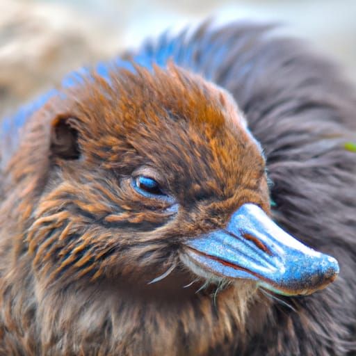 Portrait of an Adorable Furry Platypus