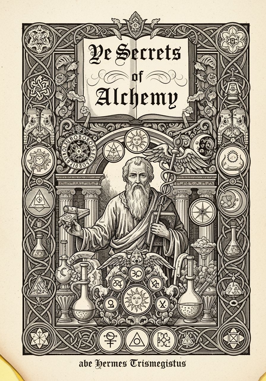 Hermes Trismegistus Alchemy Book Frontispiece