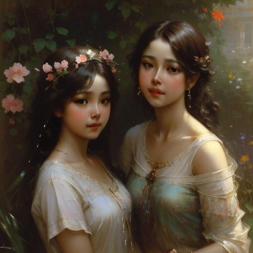 Beautiful Figure Regaining Sight, Classic Illustration