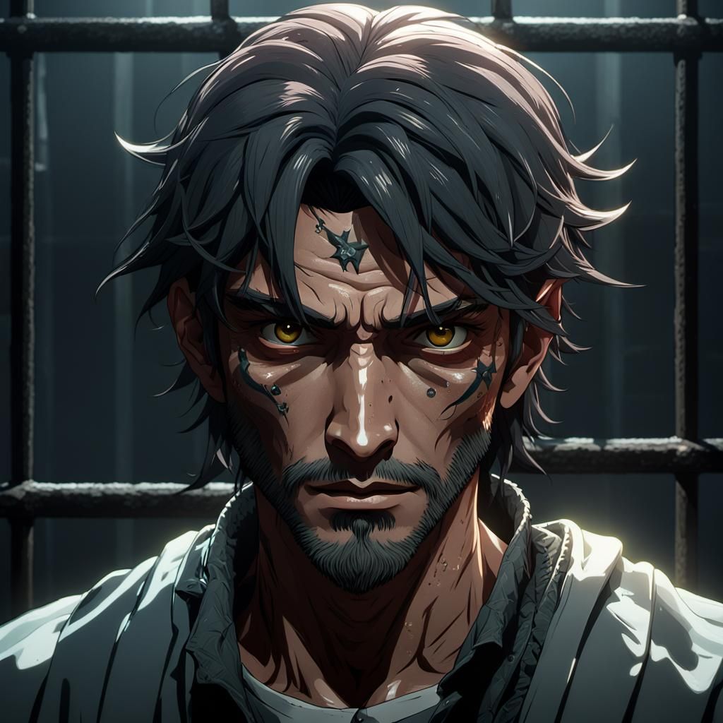 Anime Character in Dark Fantasy Style