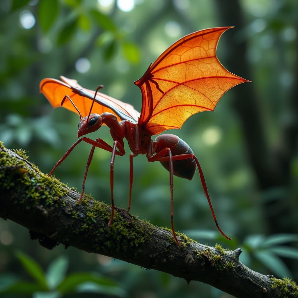Ant-Bat Hybrid in Dense Forest