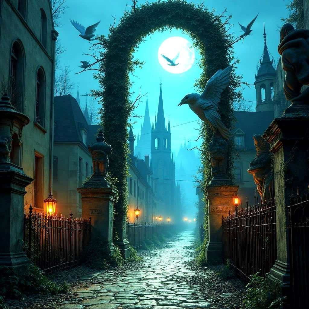 Time Portal to a Dark, Grotesque Metropolis in the Style of ...