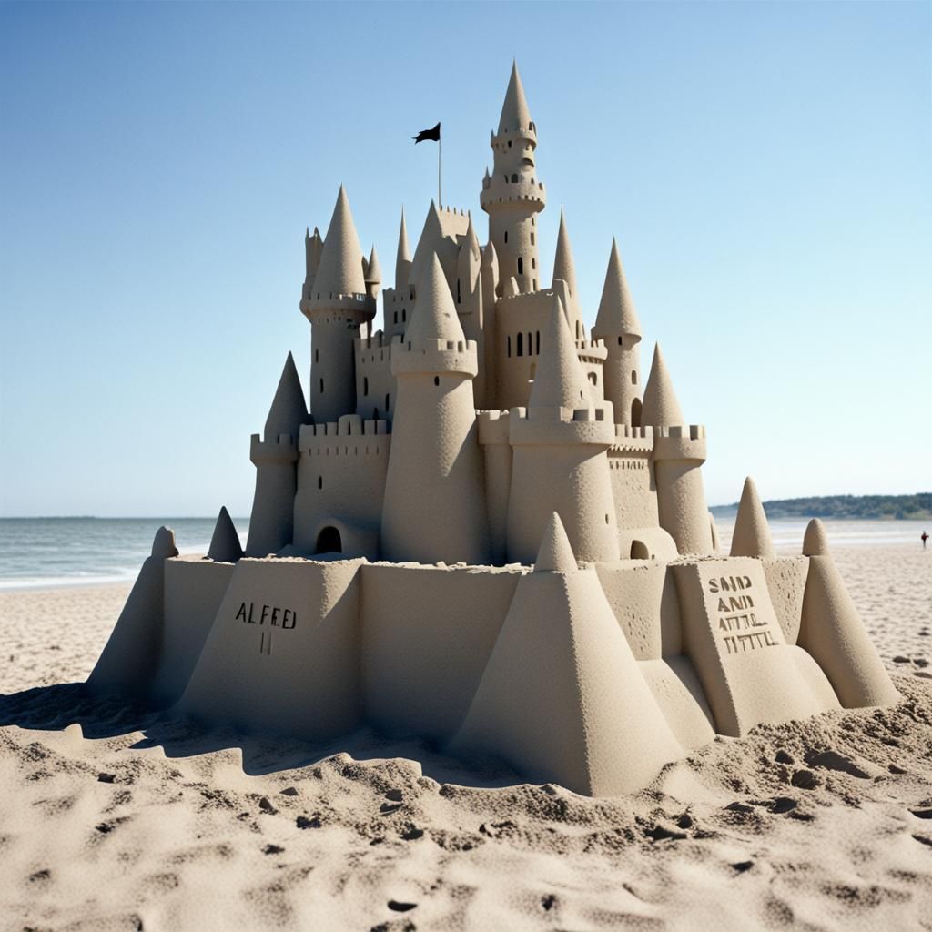Sandcastle in Alfred Hitchcock Film Noir Style
