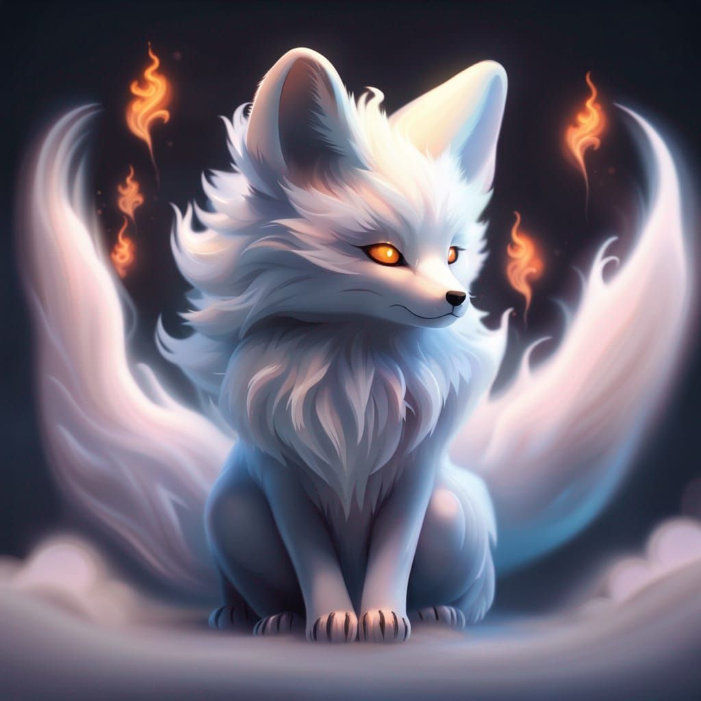 Cute Fantasy Fox Cub.