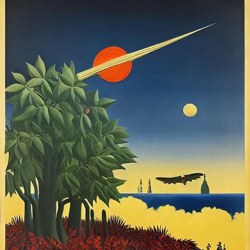 Vampire Blockbuster Poster in Rousseau and El Greco Style