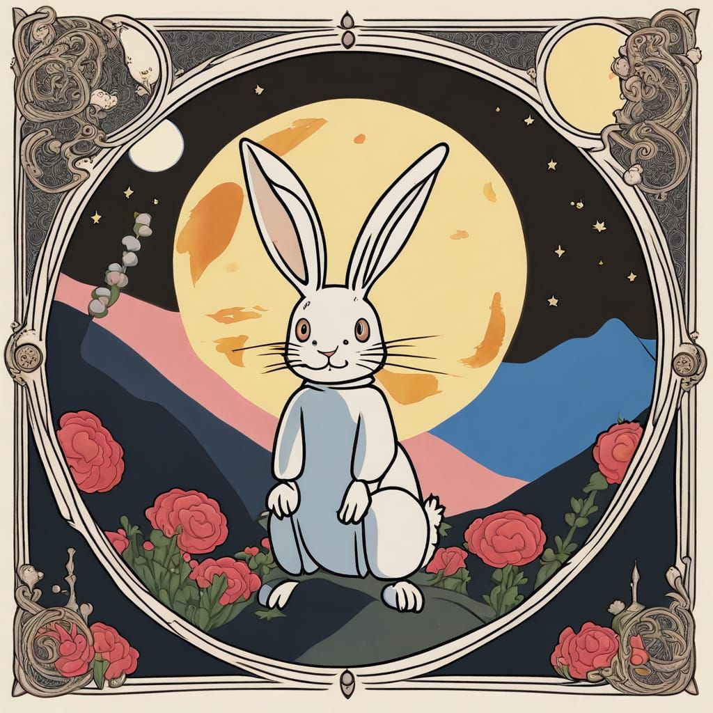 Rabbit in Dreamscape, Inspired by Animation