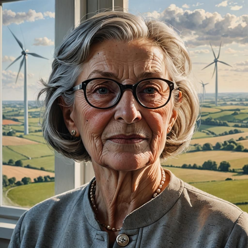 Elegant Portrait of Danish Woman in Countryside Setting