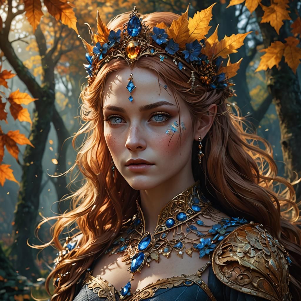Summer Queen Titania of Feywild in Fantasy Art