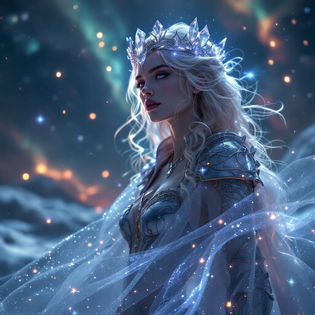 Celestial Goddess of the Cosmos Radiates Eternal Wonder