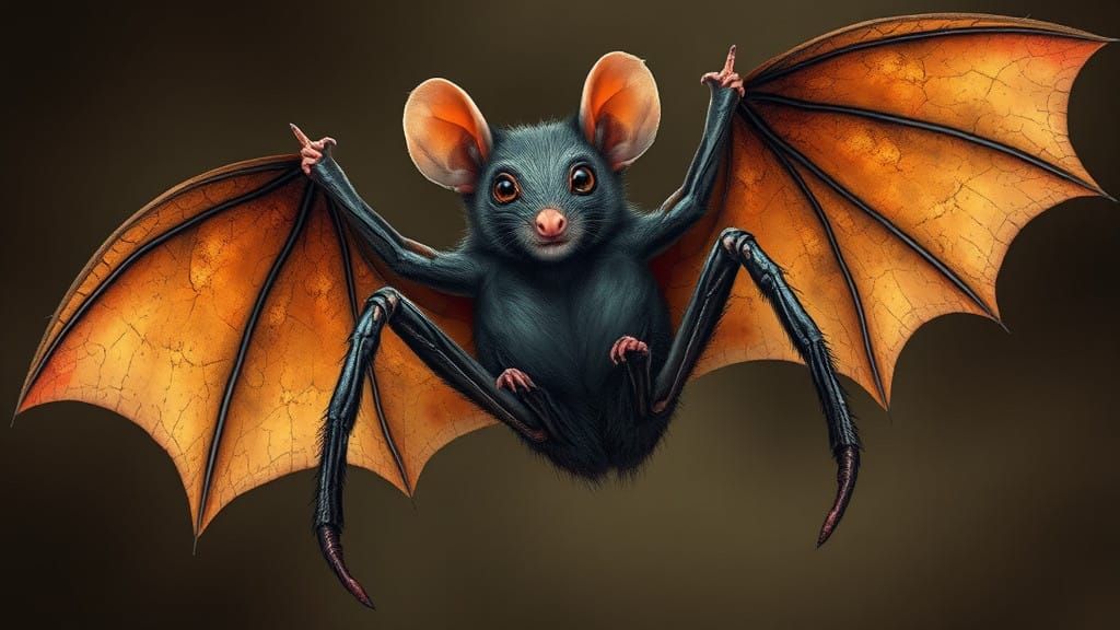 Gothic Hybrid Creature Emerges at Dusk