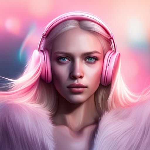Blonde Girl with Pink Coat: Fantasy Concept Art