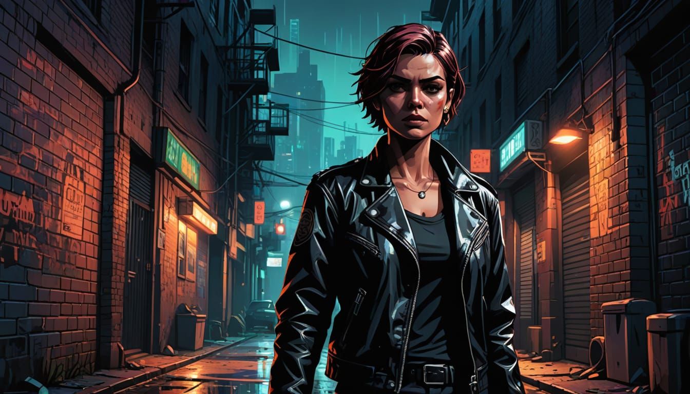 Gritty Urban Goddess in Grand Theft Auto Style