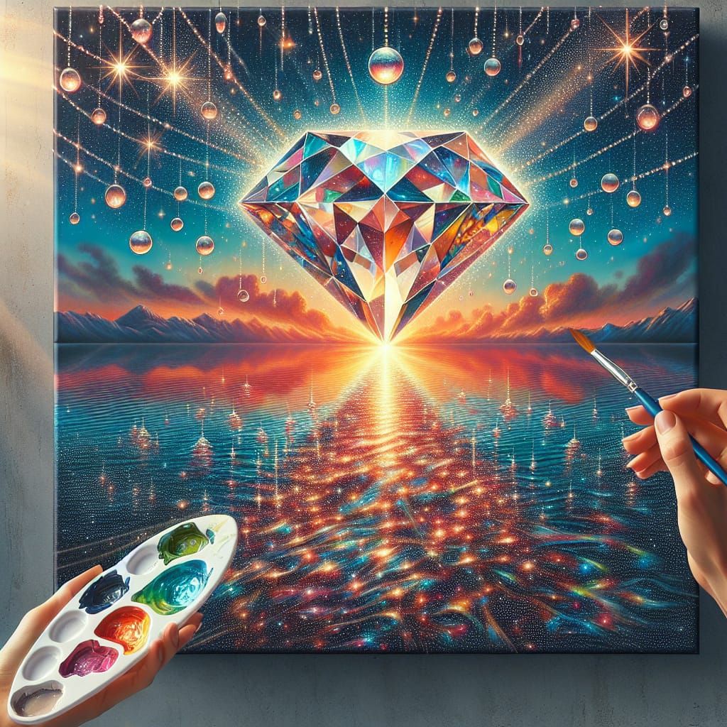 Sparkling Jewels and Dewdrops Catching Sunlight