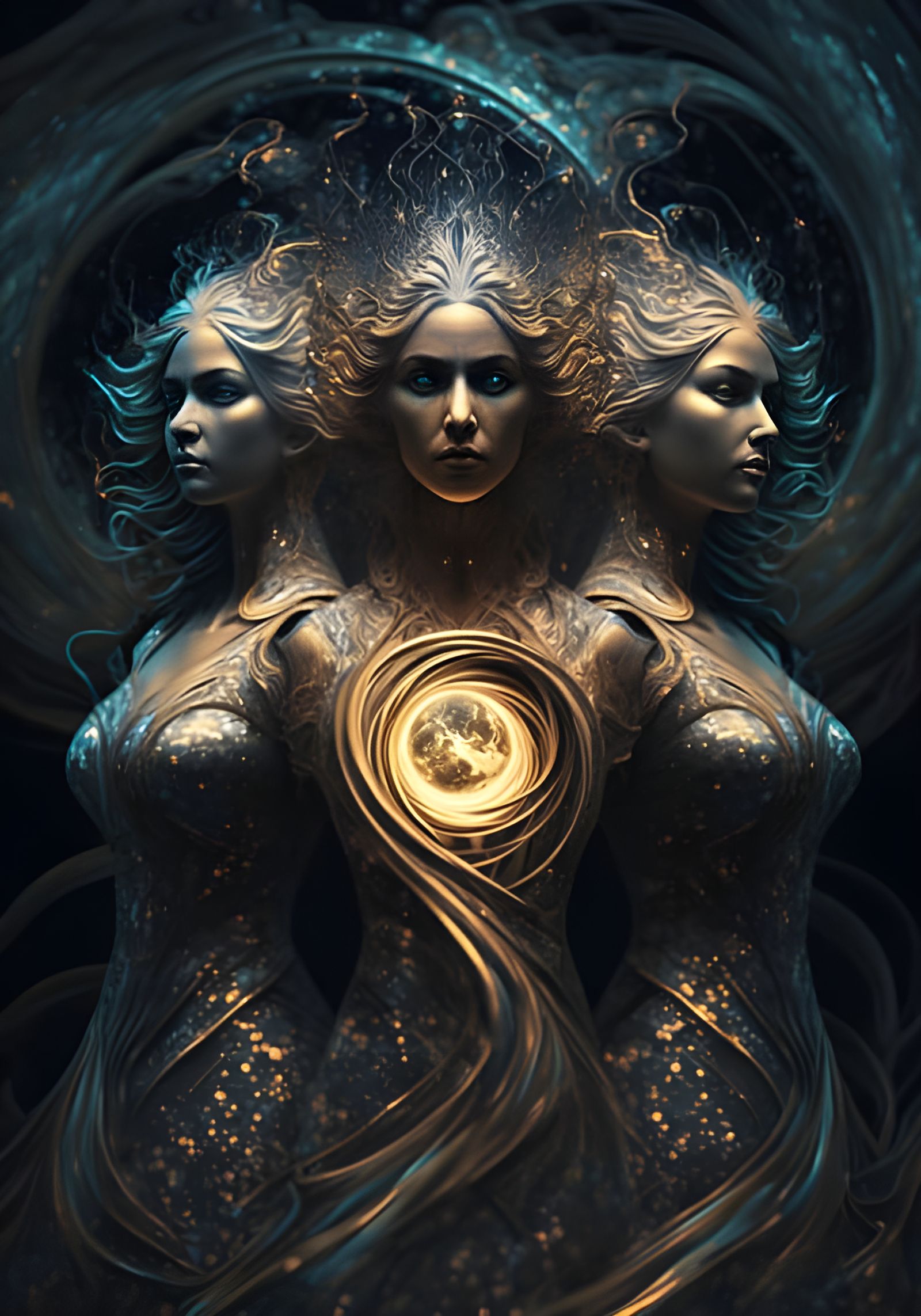 Surreal Weaving of Time by the Three Fates