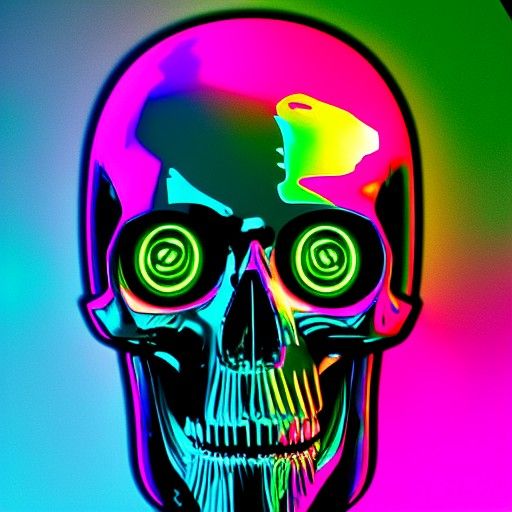 Skull pop art