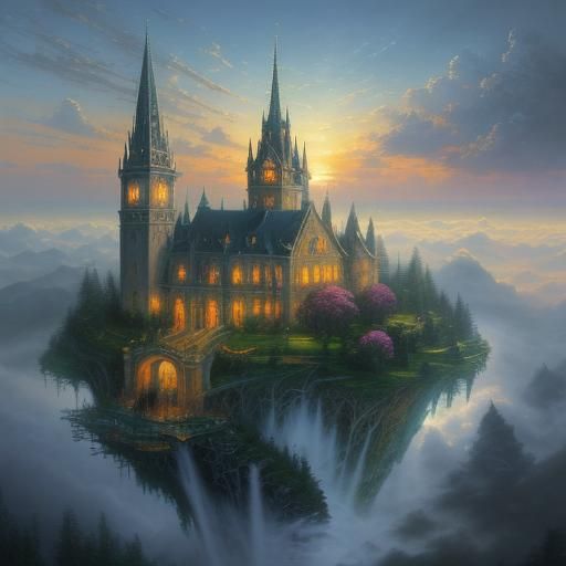 Ethereal Image of God in a Hyperdetailed Fantasy Landscape