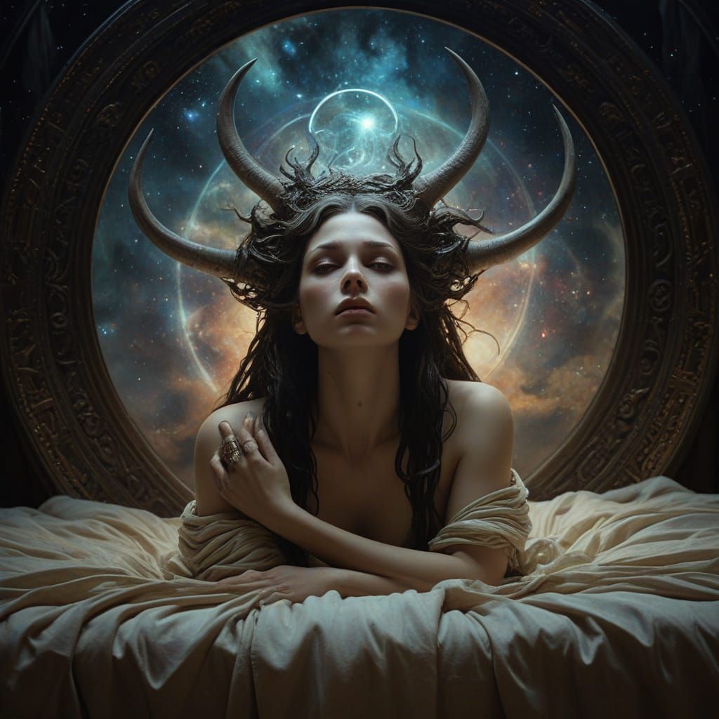 Lilith in Dark Cosmic Fantasy Style
