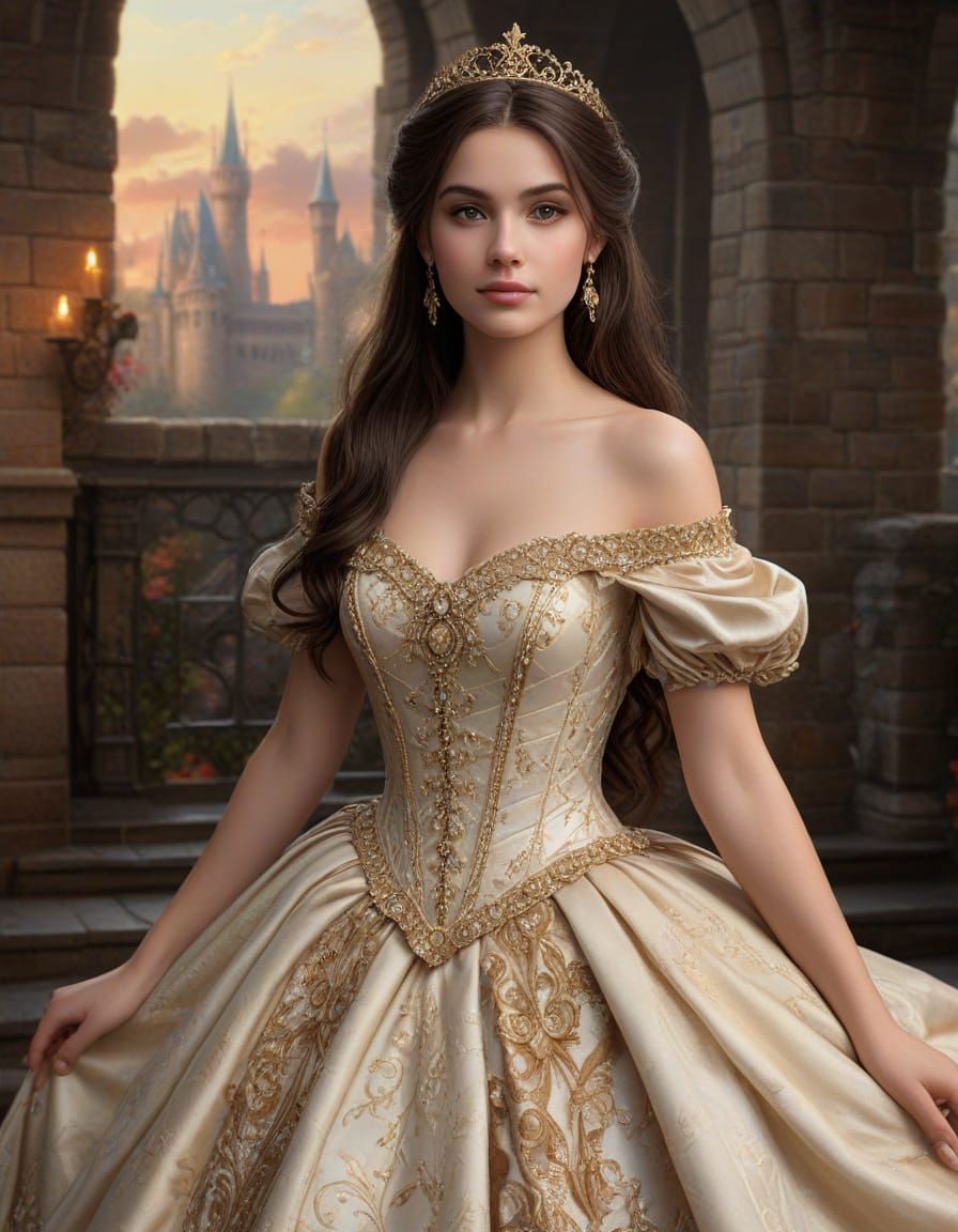 Medieval Princess at Ethereal Castle Ball