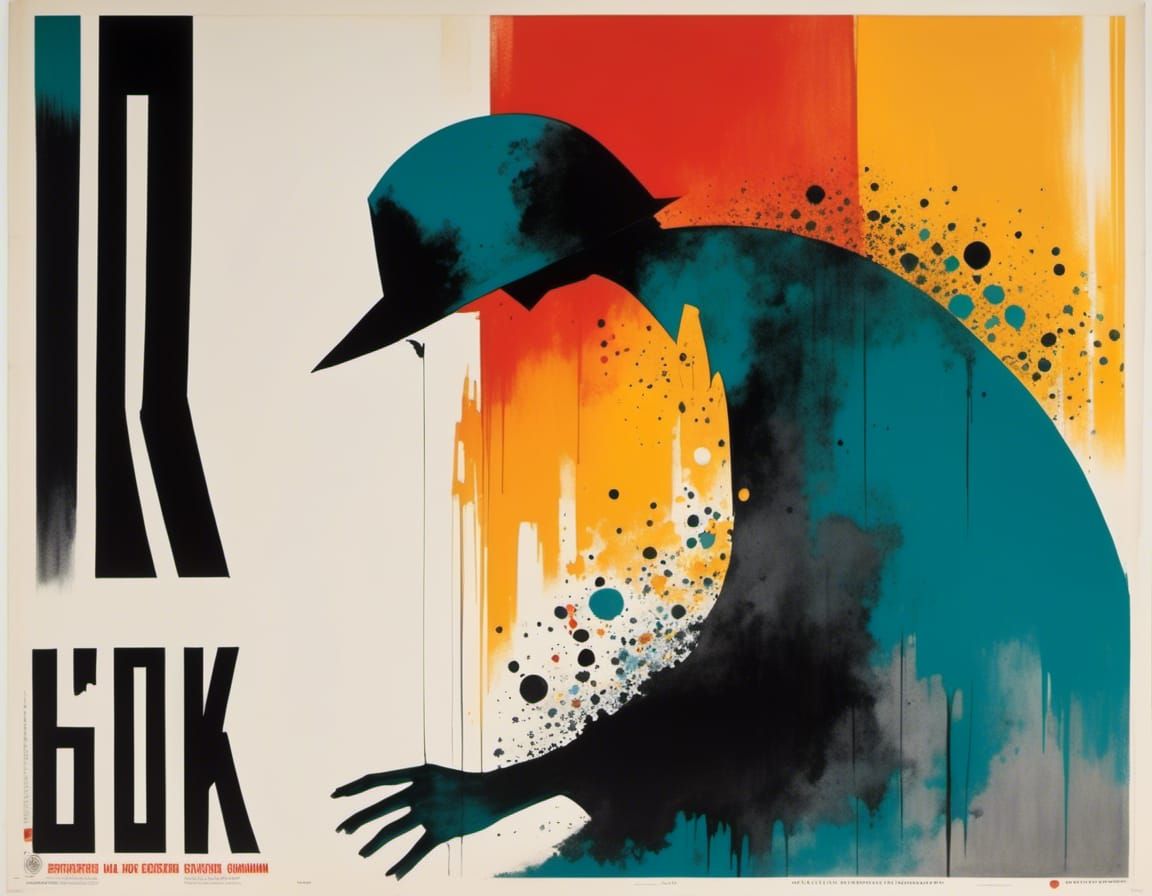 French Blockbuster Movie Poster in Saul Bass Style