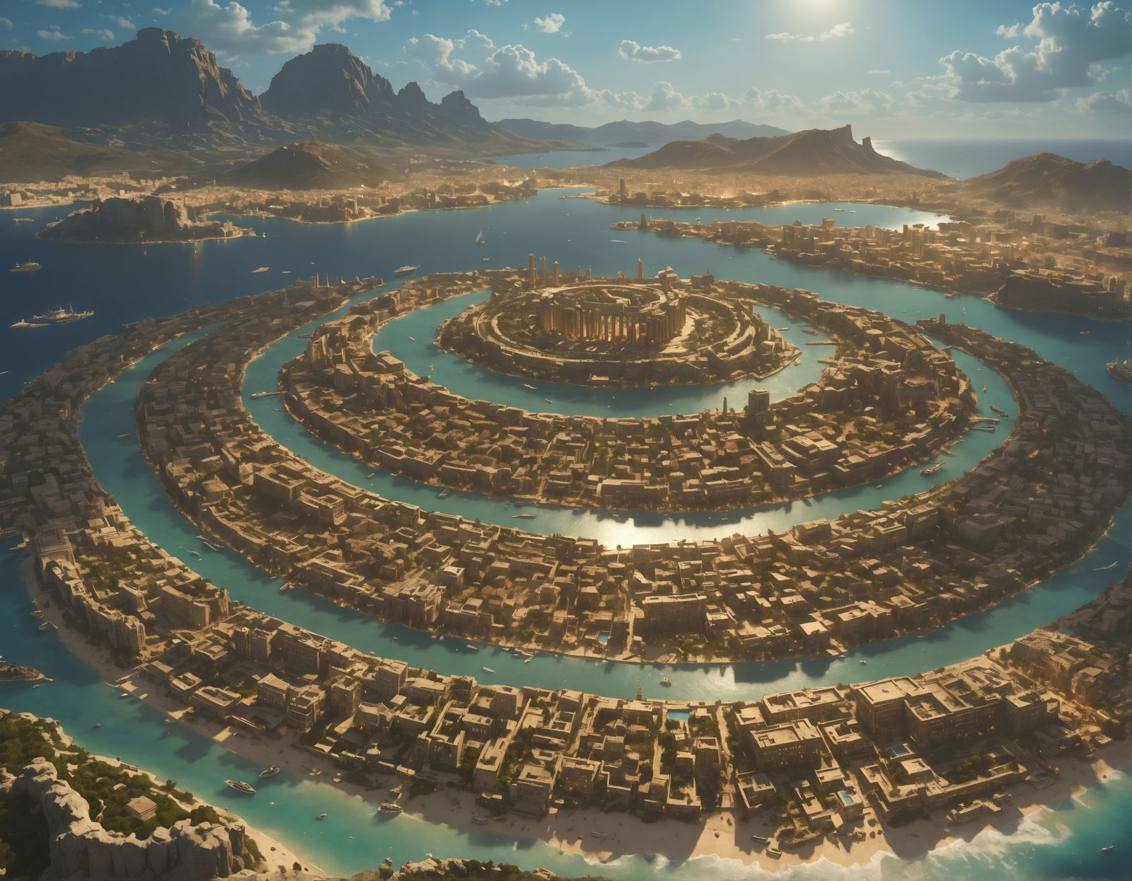 Futuristic Greek Megapolis: City of Atlantis