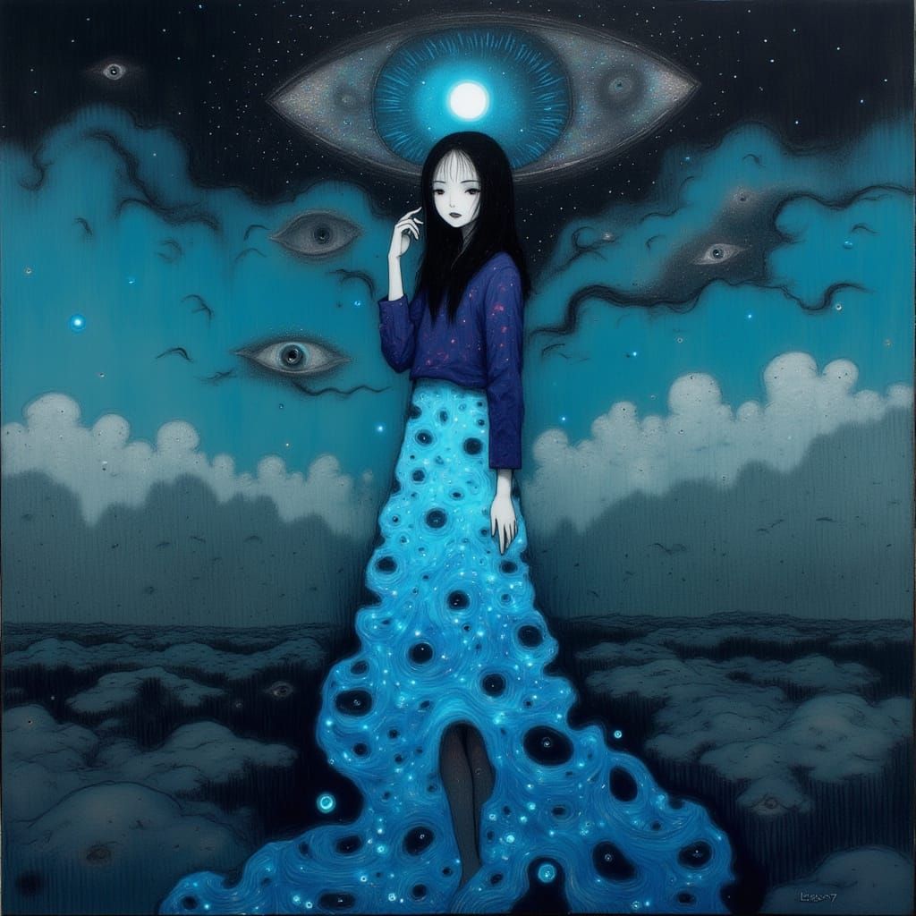 Whispered Secrets in the Dark Azure Skies