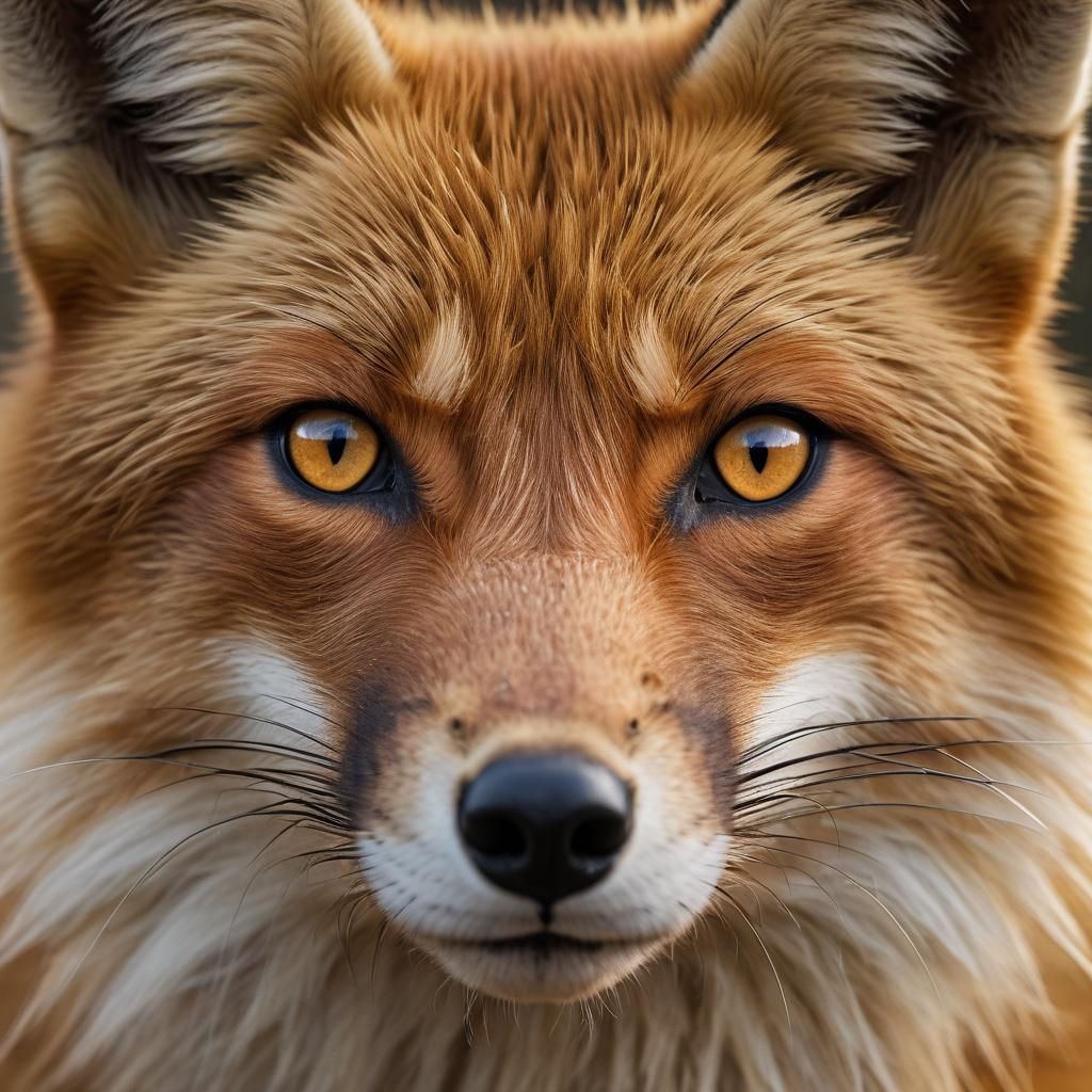 Intense Fox Portrait in National Geographic Style