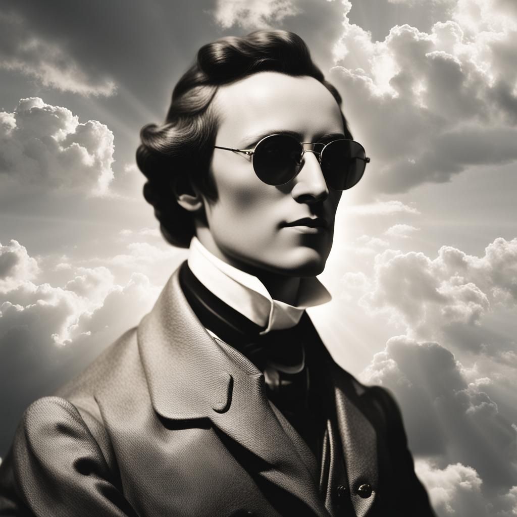 Chopin in Sunglasses: Divine Sunshine Portrait