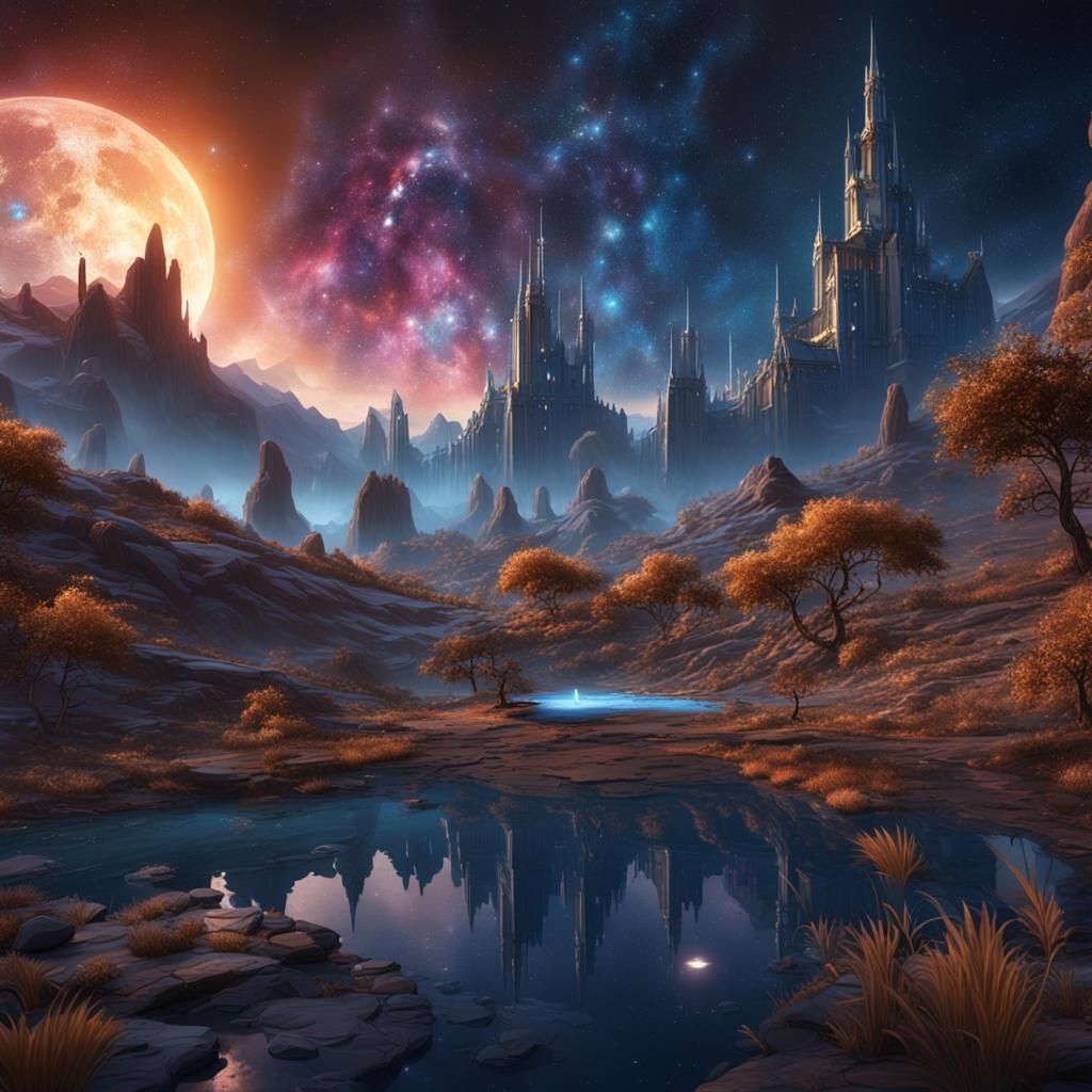 Fantastical Starscape in Detailed Matte Painting