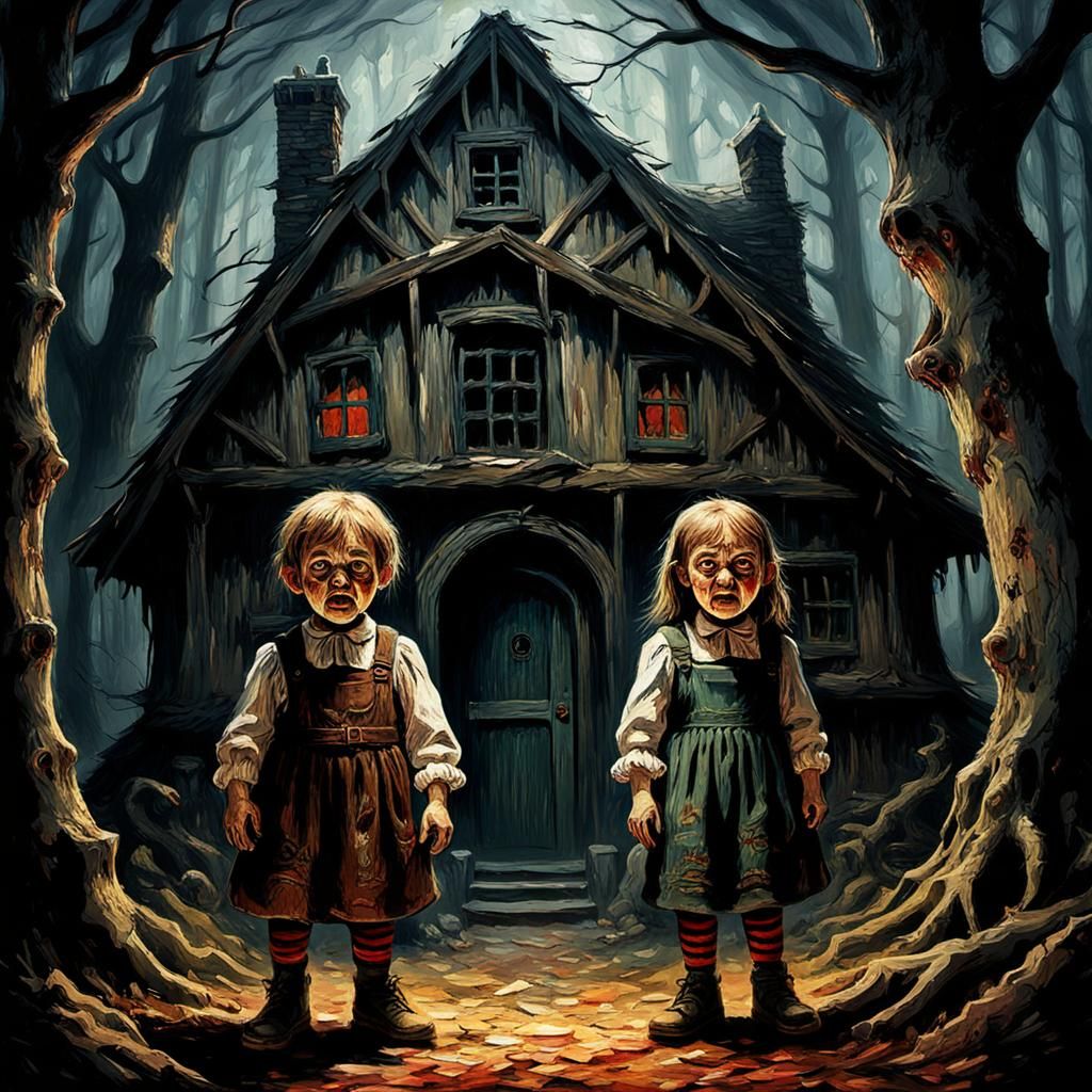 Grotesque Hansel and Gretel Dark Fairytale Masterpiece