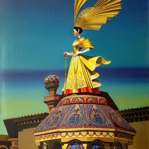 Erté Inspired Woman in Art Deco Style