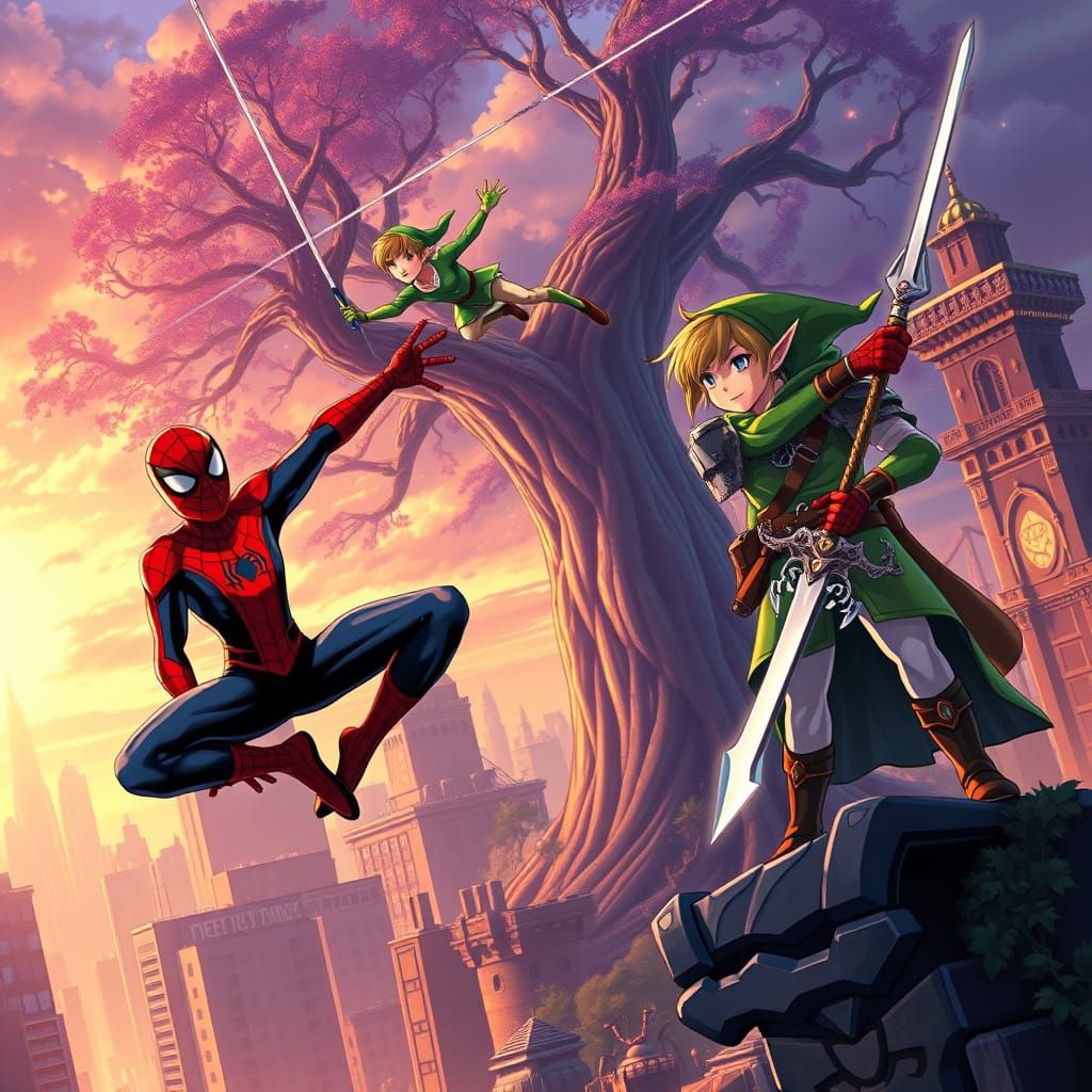 Heroic Mashup: Spider-Man, Peter Pan, and Link Unite in Epic...