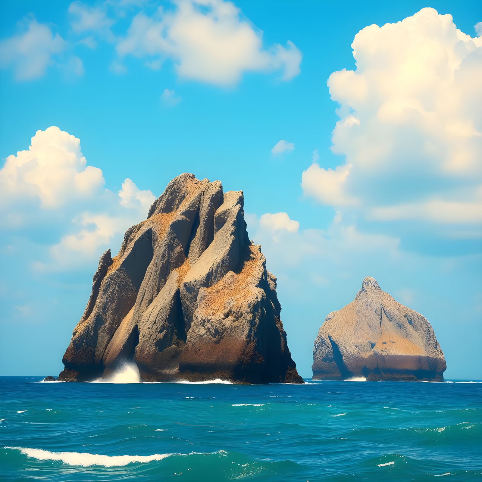 Panoramic Coastal Landscape with Majestic Rock Formations