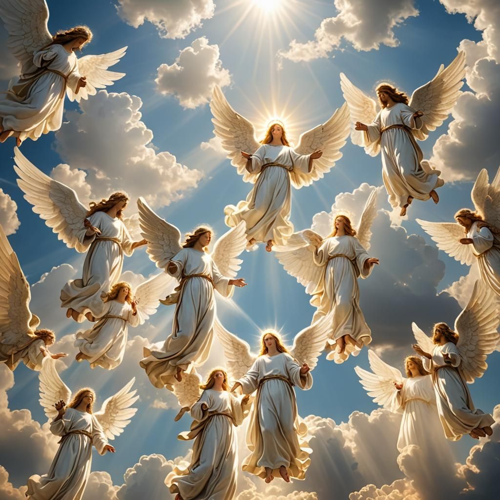 Angelic Beings in Divine Light