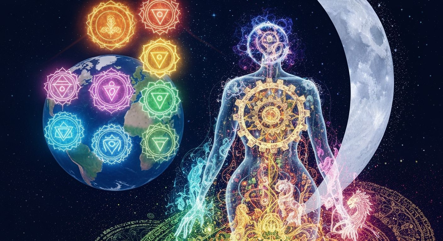 Luminous Chakras Mindscape in Ethereal Style