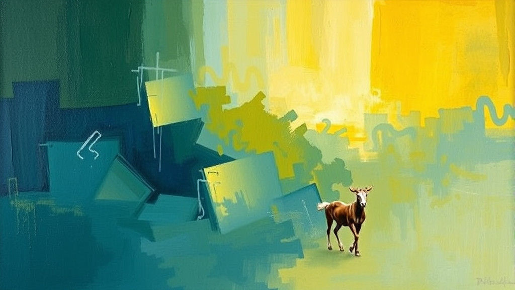 Abstract Oil Painting in Vibrant Colors