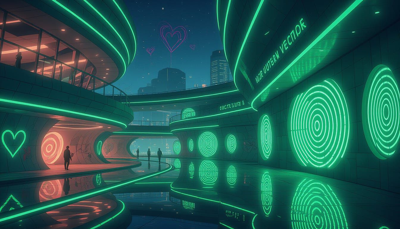 Utopian Future in Frutiger Metro Aesthetic