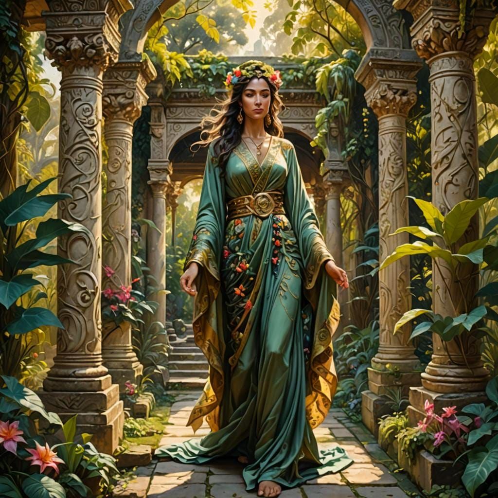 Salammbô in Hamilcar's Garden: An Epic Oil Painting