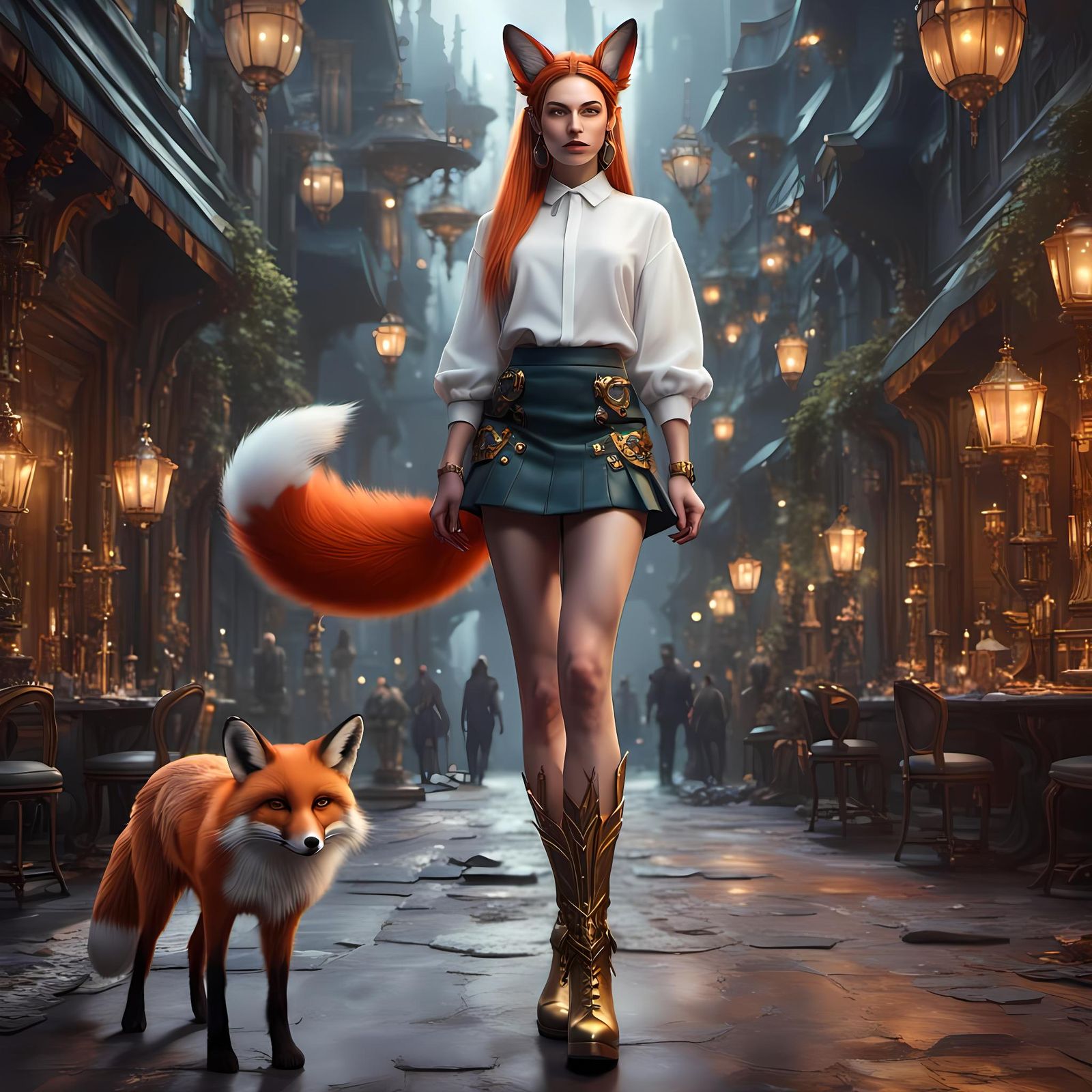 Beautiful non binary fox