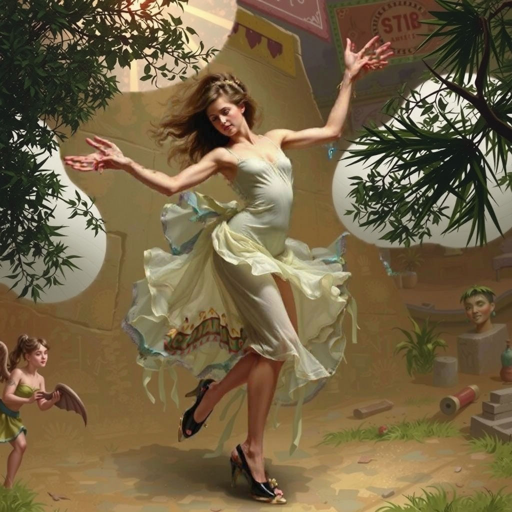 Dancing Girl in Fauvist Style